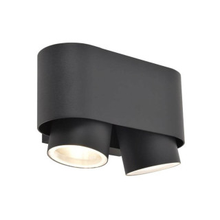 LUTEC CYPRES outdoor wall lamp 2xGU10 IP44 dark gray adjustable