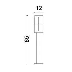 LUCES JUAREZ LE71467 lampa zewnętrzna IP54 65cm