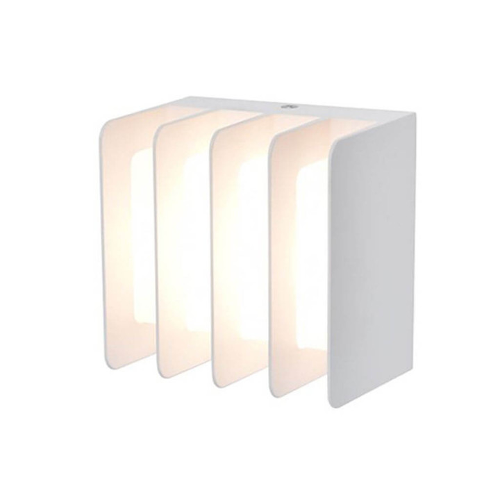 LUTEC GRIDY white outdoor LED wall lamp 14,5W 3000K