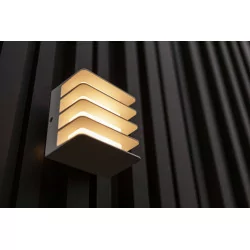 LUTEC GRIDY white outdoor LED wall lamp