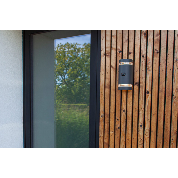 LUTEC FOCUS outdoor wall lamp with a motion sensor 2xGU10