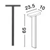 LUCES ACAMBARO LE71484 anthracite outdoor LED post lamp