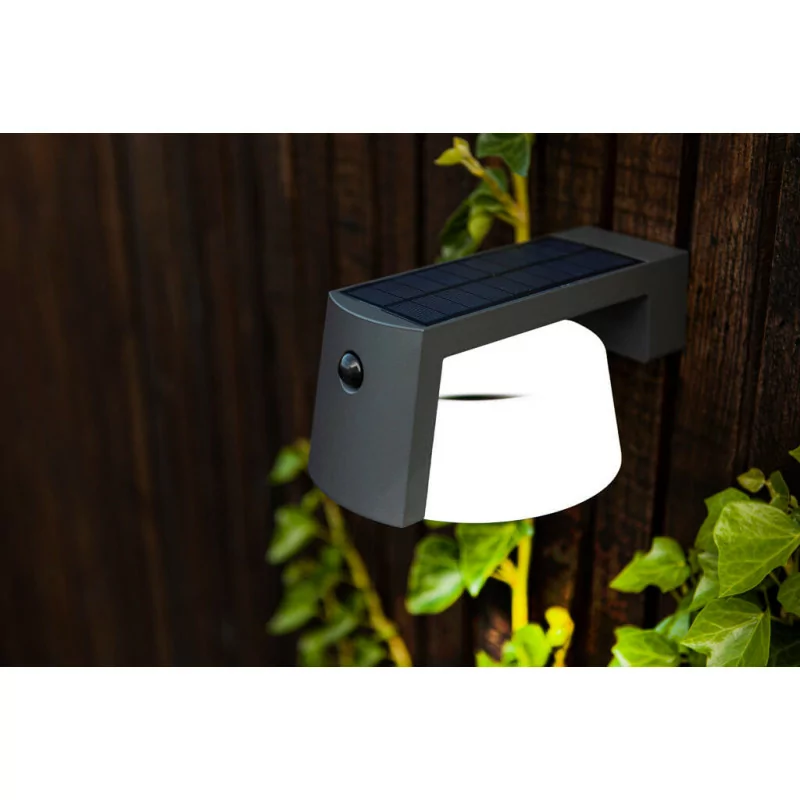 LUTEC MOON SOLAR outdoor wall lamp with a motion sensor