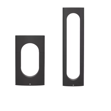 LUCES CORTAZAR LE71486/7 LED outdoor lamp IP54 black 30cm, 65cm LUCES CORTAZAR LE71486/7 LED outdoor lamp IP54 black 30cm, 65cm