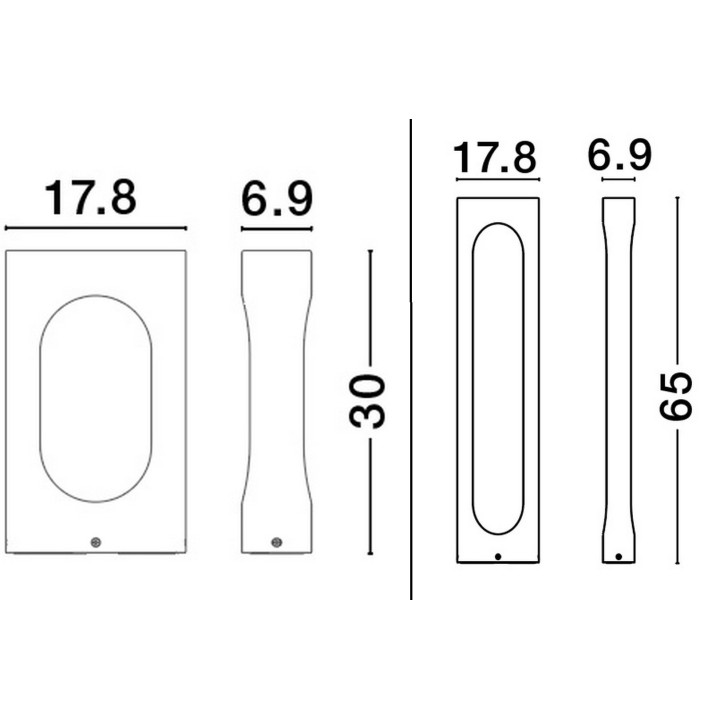 LUCES CORTAZAR LE71486/7 LED outdoor lamp IP54 black 30cm, 65cm