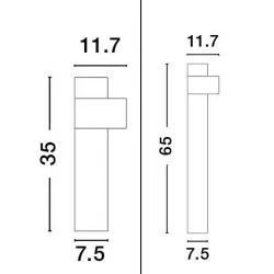 LUCES IRAPUATO LE71488/9 lampa zewnętrzna IP65 LED 7,6W