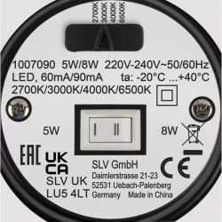 SLV UNIVERSAL DOWNLIGHT MOVE PHASE recessed LED IP20 1007090