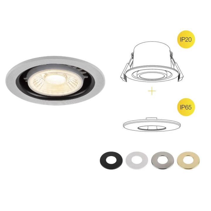 SLV UNIVERSAL DOWNLIGHT MOVE 1007095 recessed bathroom IP65 lamp