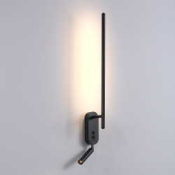 ELKIM LINE 473 black vertical LED wall lamp with a 3W reflector