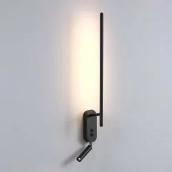 ELKIM LINE 473 black vertical LED wall lamp with a 3W reflector