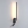 ELKIM LINE 473 black vertical LED wall lamp with a 3W reflector