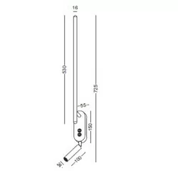 ELKIM LINE 473 kinkiet LED czarny pionowy z reflektorkiem 3W