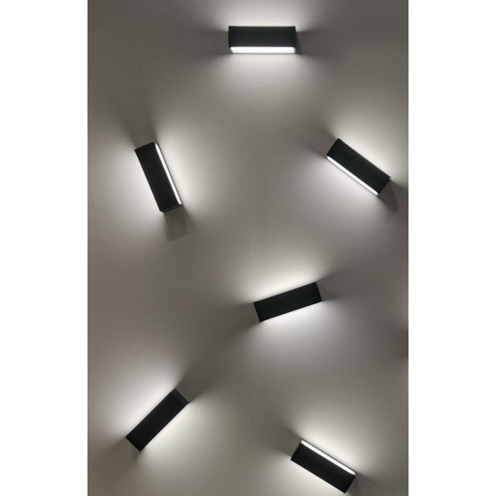 Wall lamp LED ELKIM LUPO 180 white, black up/down, 3000K, 4000K