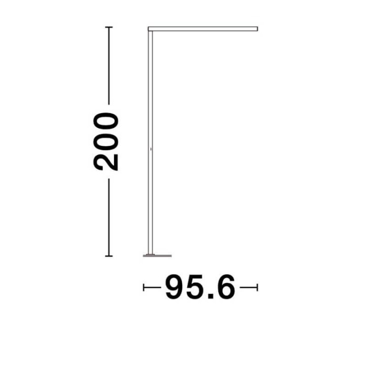 LUCES TEBAIDA LE61321 black floor lamp 200cm LED 40W up/down
