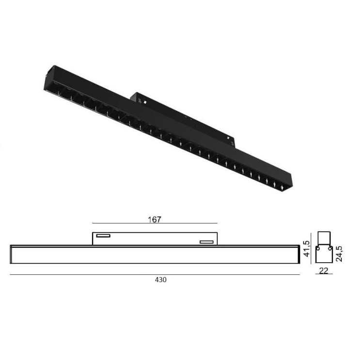 DOTS smart TUYA MULTILINE lampa magnetyczna 48V barwa 2700K-6500K