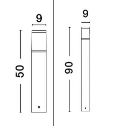 LUCES GUERRERO LE71493/4 outdoor standing lamp, pole IP54 E27