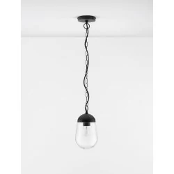 LUCES JUCHITAN LE71501 dark grey pendant lamp clear glass E27 IP54