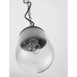 LUCES JUCHITAN LE71501 dark grey pendant lamp clear glass E27 IP54