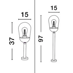 LUCES JUCHITAN LE71503/4 lampa słupek zewnętrzny IP54 E27