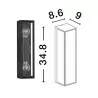 LUCES CHETUMAL LE71510  anthracite outdoor wall lamp IP54 2x bulbs E27