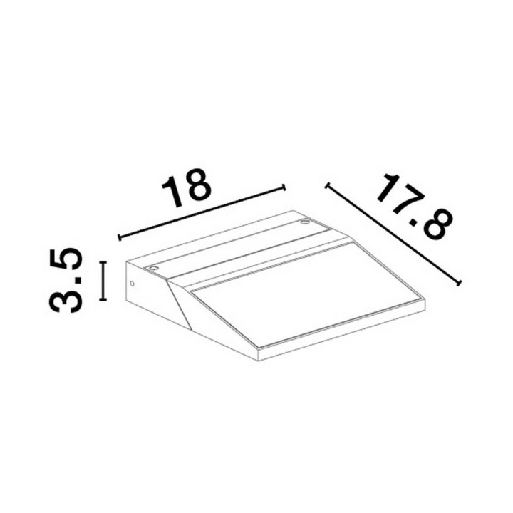 LUCES MAZATLAN LE71512 solar outdoor wall LED lamp with motion sensor