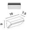 LUCES VERACRUZ LE71515 anthracite outdoor wall lamp IP65 LED 10W 3000K