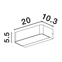 LUCES TAPACHULA LE71524 kinkiet zewnętrzny LED 10W IP65 antracyt 20cm