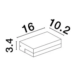 LUCES PEDRO LE71526 podłużny kinkiet zewnętrzny LED 6W IP65 antracyt