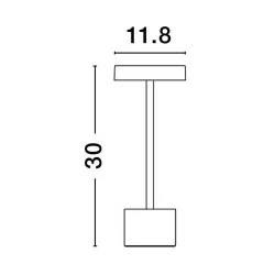 LUCES ZITACUARO LE71529, LE71530 lampa stołowa biała, czarna IP54