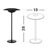 LUCES GUADALUPE LE71531 black table lamp LED 2W IP54 outdoor portable