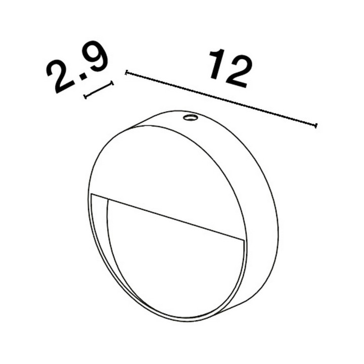 LUCES POZARICA LE71539 Round wall outdoor lamp LED 1,5W IP54 anthracite