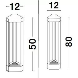 LUCES AGUACHICA LE71543/4 lampa zewnętrzna 9W LED IP54 czarna