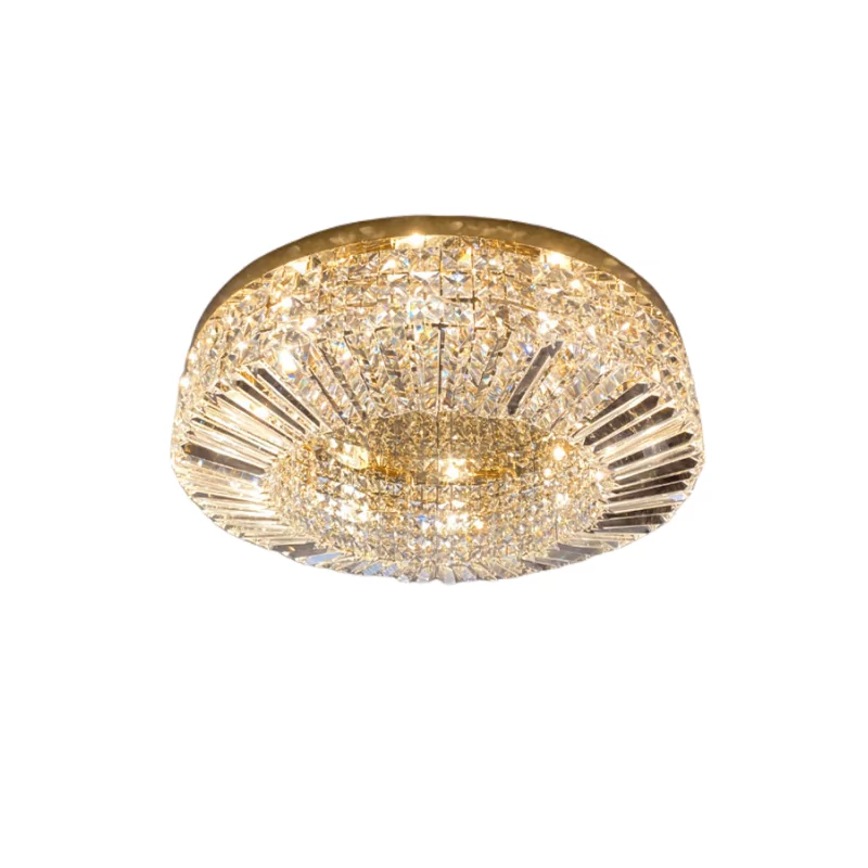 Crystal ceiling lamp STELLA 80cm exclusive round gold, chrome