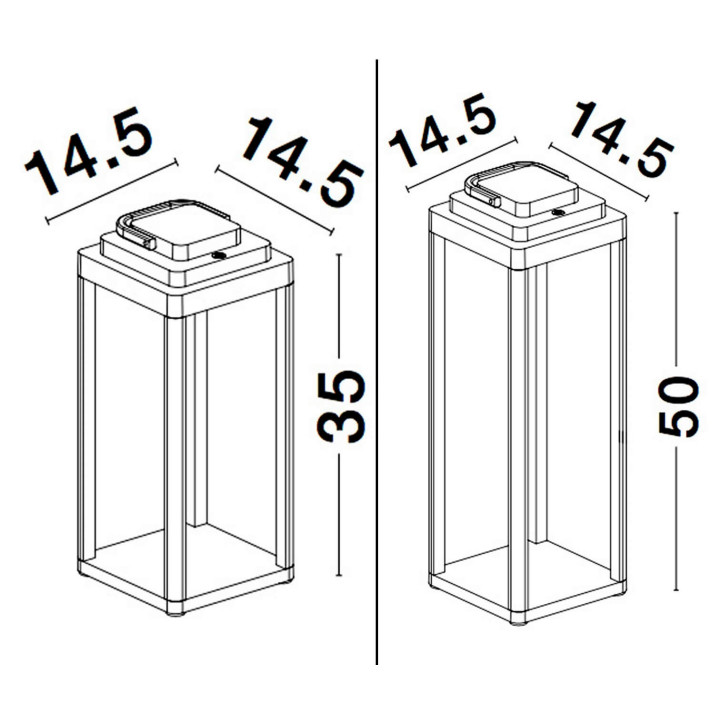 LUCES ALMIRANTE LE71545/6 outdoor lamp LED 2W IP65 portable battery