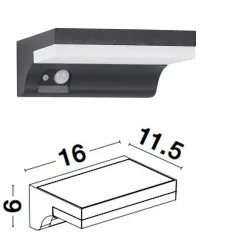 LUCES LAVENTILLE LE71552 kinkiet Solarny LED IP65 czujnik ruchu