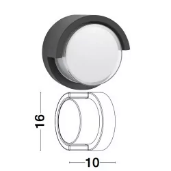 LUCES PETIONVILLE LE71554  round outdoor wall lamp IP65 LED 12W 3000K