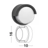 LUCES PETIONVILLE LE71554  round outdoor wall lamp IP65 LED 12W 3000K