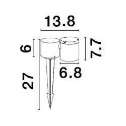 LUCES MEJORADA LE71558 outdoor GU10 lamp IP54 black reflector