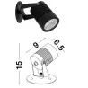 LUCES CUMANAYAGUA LE71562 LED outdoor spotlight 10W black IP65