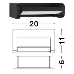 LUCES BARCELONETA LE71570 ruchomy kinkiet zewnętrzny LED IP54