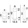 LUCES VILLAHERMOSA LE71574/5/6 czarny słupek zewnętrzny LED 20-40-80cm