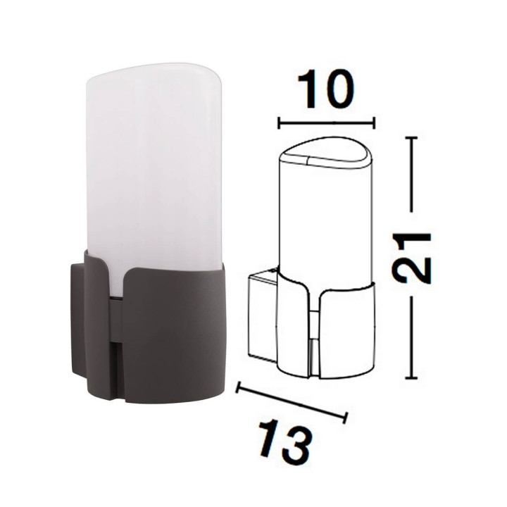 LUCES CONTRAMAESTRE LE71577 outdoor wall lamp IP54 dark gray E27