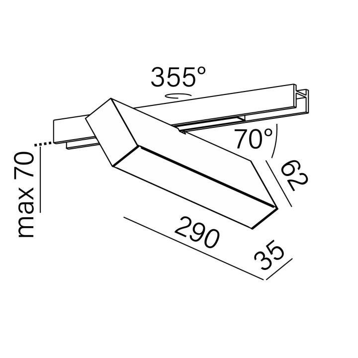 AQFORM RAFTER 29 LED multitrack 16342 lampa szynowa na magnes