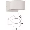 LUCES NUEVO LE71591 white LED outdoor wall lamp 6W IP54 up/down