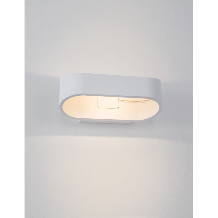 LUCES MOCHIS LE71593 white LED outdoor wall lamp 9W IP54 up/down oval