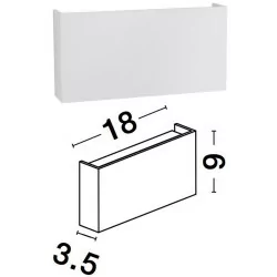 LUCES MOCHIS LE71594 biały kinkiet zewnętrzny LED 2x5W