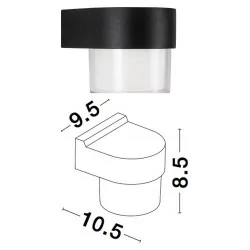 LUCES HERMOSILLO LE71595 kinkiet zewnętrzny LED IP65 czarny