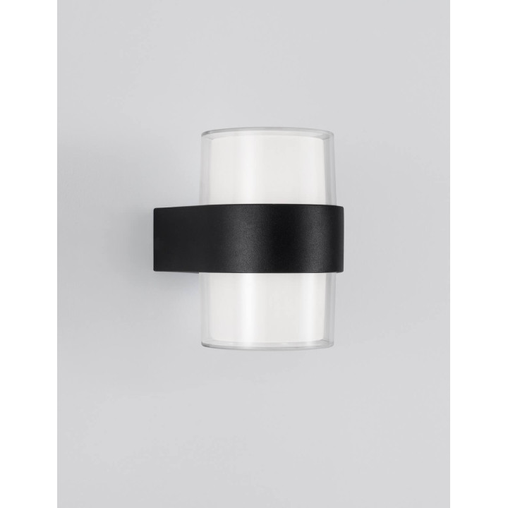 LUCES HERMOSILLO LE71596 kinkiet zewnętrzny LED IP65 czarny podw&oacute;jny