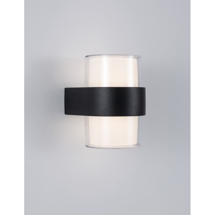 LUCES HERMOSILLO LE71596 kinkiet zewnętrzny LED IP65 czarny podw&oacute;jny