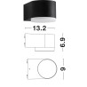 LUCES TAMAULIPAS LE71597 LED outdoor wall lamp IP54 black round 4W